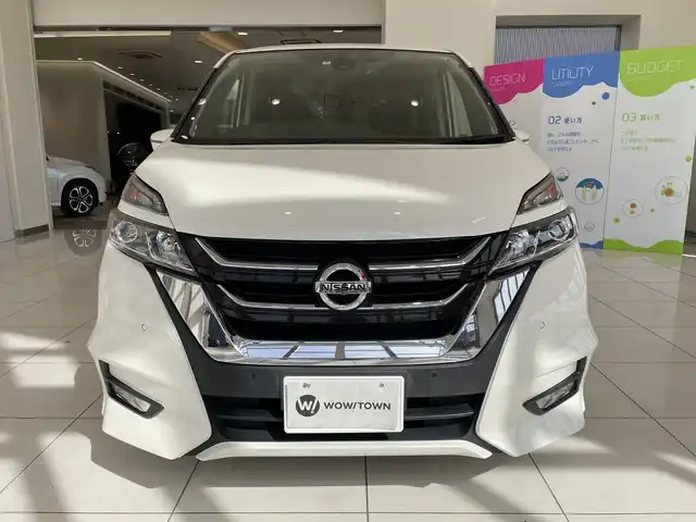 日産 セレナ ハイウェイスターVセレクションⅡ 埼玉県 2019(平31)年 4.8万km ブリリアントホワイトパール エマージェンシーブレーキ　/メモリナビ/　　CD/DVD/BT/フルセグ　/アラウンドビューモニター /両側パワースライドドア /クルーズコントロール /LEDオートライト /純正16インチアルミホイール /ETC