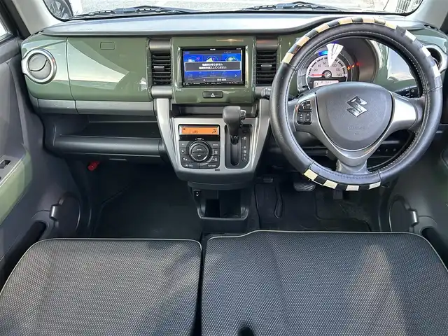 スズキ ハスラー Jスタイル 大阪府 2015(平27)年 7.5万km クールカーキパールメタリック/ホワイト2トーンルーフ 社外ナビ　/   フルセグＴV/CD/DVD/Bluetooth/バックモニター　/衝突軽減ブレーキ　/前席シートヒーター　/アイドリングストップ　/純正15インチアルミホイール　　/純正フロアマット　/プッシュスタート　/スマートキー　/ＥＴＣ