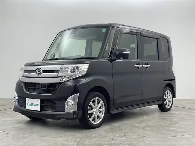 ダイハツ タント カスタム X SAⅡ 群馬県 2015(平27)年 7.6万km ブラックマイカメタリック 社外７インチナビ　片側パワースライドドア　ＬＥＤライト　ベンチシート　純正１４インチＡＷ　コーナーセンサー　オートエアコン　アイドリングストップ　ＥＴＣ　スマートキー　純正フロアマット　盗難防止　禁煙