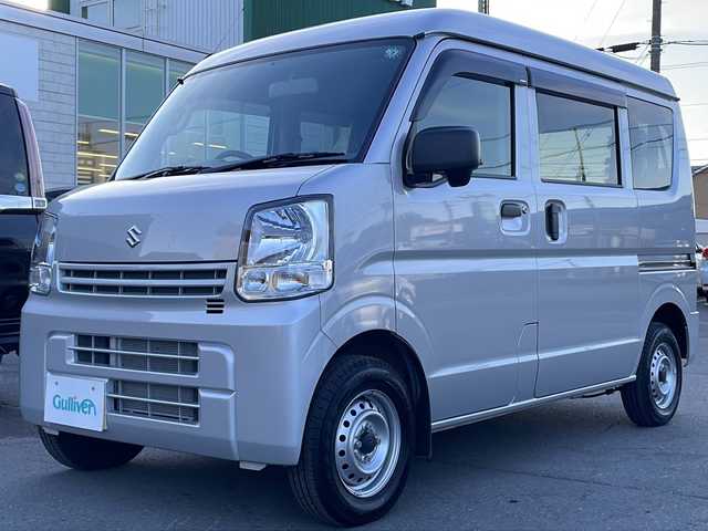 スズキ エブリイ PA 道東・釧路十勝 2024(令6)年 1.2万km シルバー 4WD/ワンオーナー/ETC/社外フロアマット/ドアバイザー/アイドリングストップ/コーナーセンサー/オートライト/盗難防止装置/ABS/横滑り防止装置