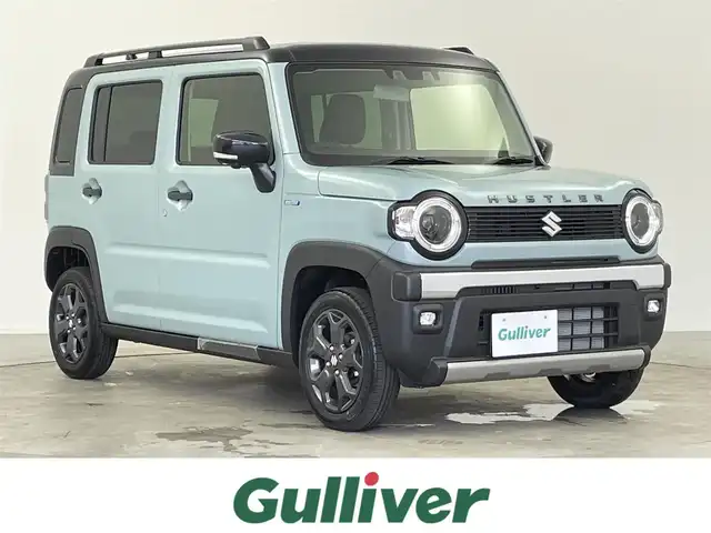 スズキ ハスラー タフワイルド 千葉県 2024(令6)年 0.1千km オフブルーメタリック/ブラック 2トーン スズキ キコネクト対応メモリーナビ/・すれ違い支援機能/・9インチHDディスプレイ/・地デジTV/・DVD/CD/・スマートフォン連携機能/・USBソケット/・GPSアンテナ / TV用ガラスアンテナ/・全方位モニター用カメラ（フロント / サイド / リア）/・ハンズフリーマイク/・SOSボタン/セーフティサポート（予防安全技術）/・デュアルカメラブレーキサポート/・誤発進抑制機能/・車線逸脱抑制機能/・車線逸脱警報機能/・ふらつき警報機能/・先行車発進お知らせ機能/・アダプティブクルーズコントロール/・ハイビームアシスト/・標識認識機能/・後退時ブレーキサポート/・後方誤発進抑制機能/LEDヘッドライト/スマートキー/純正15インチAW/シートヒーター