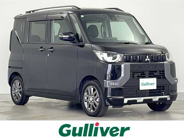 三菱 デリカミニ T プレミアム 岐阜県 2024(令6)年 0.9万km アメジストブラック 純正9型ディスプレイオーディオ/マイパイロット/衝突軽減ブレーキ/車線逸脱警報機能/先行車発進お知らせ機能/標識表示/コーナーセンサー/アラウンドビューモニター/デジタルインナーミラー/前後ドライブレコーダー/ETC/ルーフレール/ハーフレザーシート/シートヒーター/革巻きステアリング/ステアリングスイッチ/パドルシフト/LEDヘッドライト/フォグランプ/純正ドアバイザー/純正フロアマット