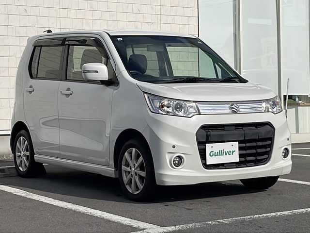 スズキ ワゴンＲ スティングレー X 静岡県 2013(平25)年 4.2万km パールホワイト /社外ナビ/ワンセグTV//社外CD/DVD//純正14インチAW//スマートキー//ディスチャージ//フォグランプ//ETC