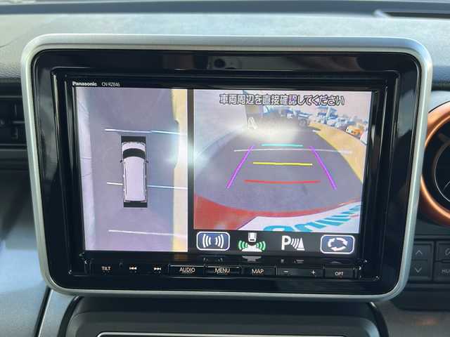 スズキ スペーシア ギア HYBRID XZ 栃木県 2019(令1)年 0.7万km フェニックスレッドパール/ガンメタリック2トーンルーフ ワンオーナー/純正8インチナビ/フルセグTV/Bluetooth/DVD再生/アラウンドビューモニター/前後ドライブレコーダー/後席サーキュレーター/シートヒーター/両側パワースライドドア/純正フロアマット/ETC/LEDヘッドライト/セーフティサポート/ABS/横滑り防止機能/コーナーセンサー/レーンキープアシスト/盗難防止装置/衝突被害軽減システム