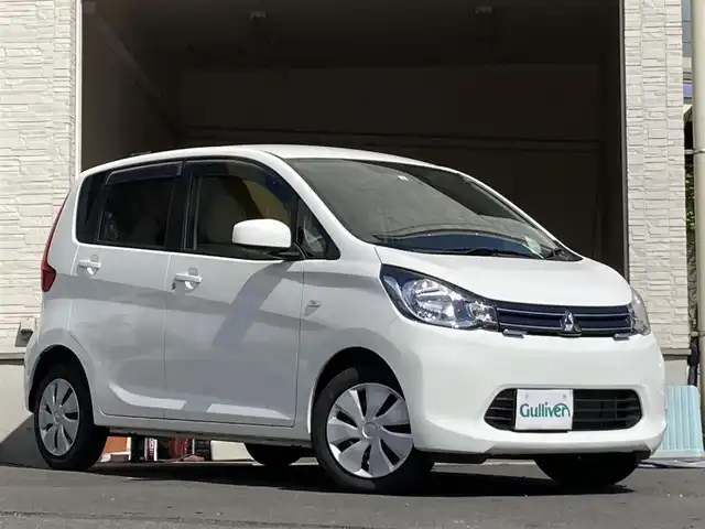 三菱 ｅＫワゴン M e－アシスト 大分県 2015(平27)年 1.4万km ホワイト 衝突被害軽減ブレーキ/社外フロアマット/社外ドラレコ/5月3日から5月7日までお休みの為、書類発送及び車両搬出は5月8日以降になります。