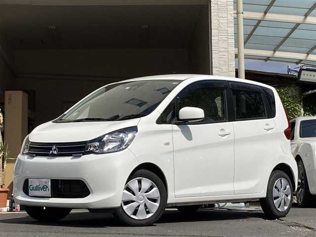 三菱 ｅＫワゴン M e－アシスト 大分県 2015(平27)年 1.4万km ホワイト 衝突被害軽減ブレーキ/社外フロアマット/社外ドラレコ/5月3日から5月7日までお休みの為、書類発送及び車両搬出は5月8日以降になります。