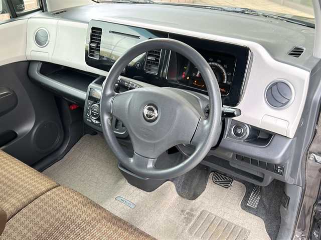 日産 モコ X 静岡県 2012(平24)年 7.8万km アーバンブラウン 純正ディスプレイオーディオ/（AM/FM/CD/ipod/USB）/バックカメラ/純正フロアマット/純正ホイールキャップ/スマートキー/プッシュスタート/スペアキー×１/Wエアバック/ドアバイザー