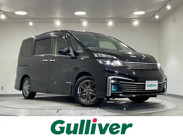 日産 セレナ ライダー プロパイロット E 愛知県 2017(平29)年 5.5万km ダイヤモンドブラック 純正９インチナビ（地図SD欠）/（AM/FM/Bluetooth/フルセグTV/CD/DVD/SD/AUX/USB）　/プロパイロット　/衝突軽減ブレーキ　/両側電動スライドドア　/ＬＥＤヘッドライト　/後席フリップダウンモニター　/バッグカメラ　/ドライブレコーダー　/コーナーセンサー/エマージェンシーブレーキ/車線逸脱警報/車線逸脱防止支援　/横揺れ防止装置/オートホールド　/プッシュスタート/スマートキー/アイドリングストップ/純正フロアマット/オートライト