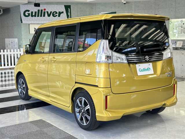 スズキ ソリオ バンディット HV MV 千葉県 2020(令2)年 3.6万km ラッシュイエローメタリック 登録時35953km/全方位モニター/純正８インチナビ/・ＴＶ/・Ｂｌｕｅｔｏｏｔｈ/・DVD再生/ビルトインＥＴＣ/デュアルカメラブレーキサポート/パワースライドドア/運転席シートヒーター/ＬＥＤヘッドライト/コーナーセンサー/パドルシフト/夏タイヤ有り