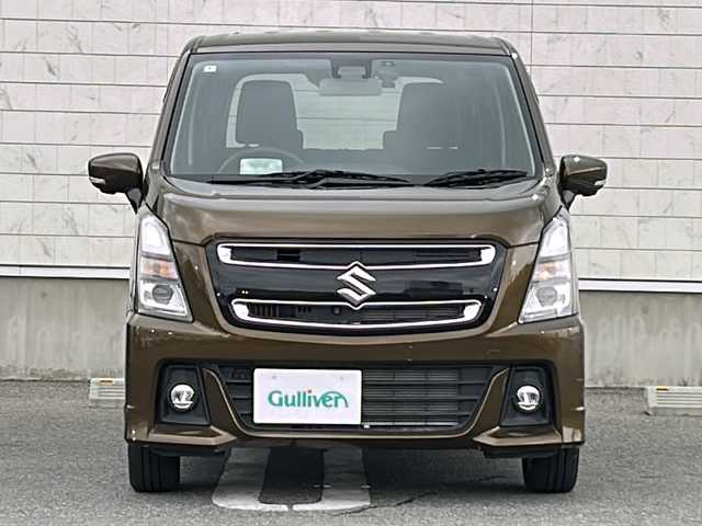 スズキ ワゴンＲ スティングレー HYBRID X 山形県 2019(令1)年 0.4万km ブレイブカーキP スズキセーフティサポート/・デュアルセンサーブレーキサポート/・車線逸脱抑制制御機能/・車線逸脱警報機能/・横滑り防止装置（ＥＳＰ）/ヘッドアップディスプレイ/DOP9インチナビ/CD.DVD.BT.SD.USB/フルセグ/ドライブレコーダー前後/シートヒーター/LEDヘッドライト/LEDフォグランプ/プッシュスタート/スマートキー