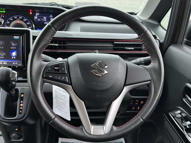 スズキ ワゴンＲ スティングレー HYBRID X 山形県 2019(令1)年 0.4万km ブレイブカーキP スズキセーフティサポート/・デュアルセンサーブレーキサポート/・車線逸脱抑制制御機能/・車線逸脱警報機能/・横滑り防止装置（ＥＳＰ）/ヘッドアップディスプレイ/DOP9インチナビ/CD.DVD.BT.SD.USB/フルセグ/ドライブレコーダー前後/シートヒーター/LEDヘッドライト/LEDフォグランプ/プッシュスタート/スマートキー