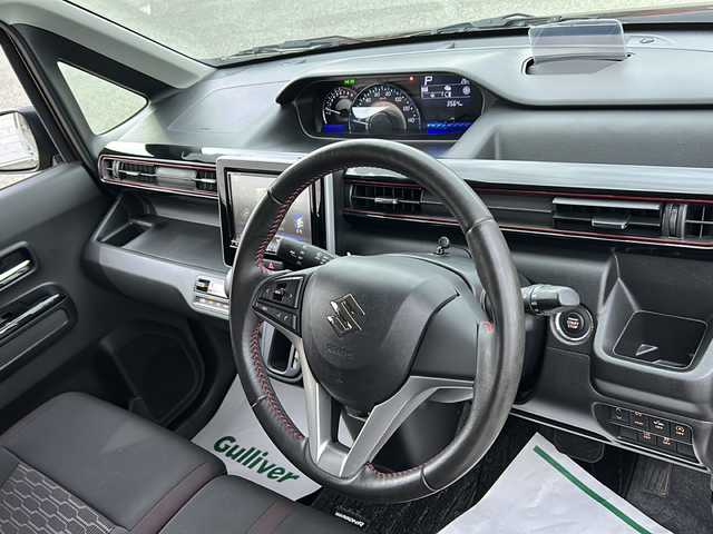 スズキ ワゴンＲ スティングレー HYBRID X 山形県 2019(令1)年 0.4万km ブレイブカーキP スズキセーフティサポート/・デュアルセンサーブレーキサポート/・車線逸脱抑制制御機能/・車線逸脱警報機能/・横滑り防止装置（ＥＳＰ）/ヘッドアップディスプレイ/DOP9インチナビ/CD.DVD.BT.SD.USB/フルセグ/ドライブレコーダー前後/シートヒーター/LEDヘッドライト/LEDフォグランプ/プッシュスタート/スマートキー