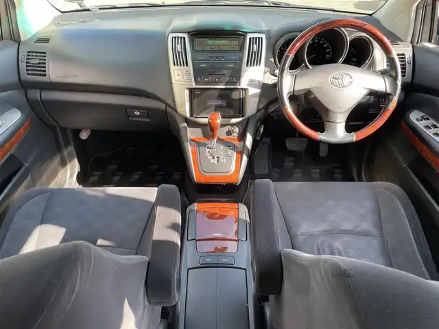 トヨタ ハリアー 240G 長野県 2008(平20)年 19.8万km ブラック 取扱説明書/HDDナビ/フルセグテレビ/AM/FM/Bluetooth/IPod/パワーウィンドウ/4WD/リモコンキー/純正フロアマット/社外17インチAW/ドアバイザー/ETC