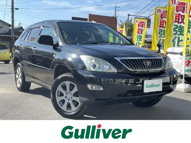 トヨタ ハリアー 240G 長野県 2008(平20)年 19.8万km ブラック 取扱説明書/HDDナビ/フルセグテレビ/AM/FM/Bluetooth/IPod/パワーウィンドウ/4WD/リモコンキー/純正フロアマット/社外17インチAW/ドアバイザー/ETC