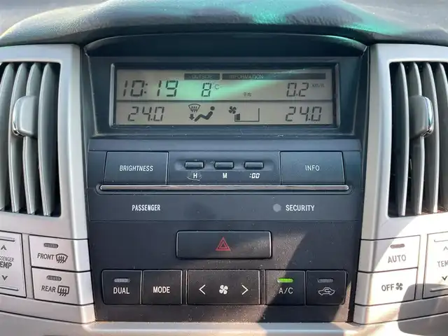 トヨタ ハリアー 240G 長野県 2008(平20)年 19.8万km ブラック 取扱説明書/HDDナビ/フルセグテレビ/AM/FM/Bluetooth/IPod/パワーウィンドウ/4WD/リモコンキー/純正フロアマット/社外17インチAW/ドアバイザー/ETC