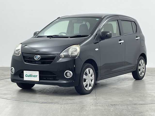 ダイハツ ミラ イース X 群馬県 2012(平24)年 12.6万km ブラックマイカメタリック 社外７型ナビ　ＡＭ／ＦＭ／ＣＤ／ＤＶＤ　ＡＣ　電動格納ミラー　パワーステアリング　パワーウィンドウ　リモコンキー　社外ＥＴＣ　社外フロアマット　ハロゲンヘッドライト