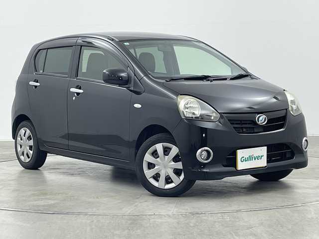 ダイハツ ミラ イース X 群馬県 2012(平24)年 12.6万km ブラックマイカメタリック 社外７型ナビ　ＡＭ／ＦＭ／ＣＤ／ＤＶＤ　ＡＣ　電動格納ミラー　パワーステアリング　パワーウィンドウ　リモコンキー　社外ＥＴＣ　社外フロアマット　ハロゲンヘッドライト