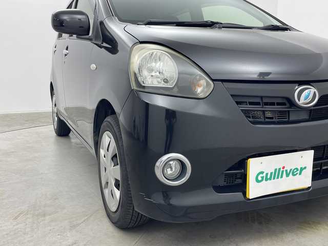 ダイハツ ミラ イース X 群馬県 2012(平24)年 12.6万km ブラックマイカメタリック 社外７型ナビ　ＡＭ／ＦＭ／ＣＤ／ＤＶＤ　ＡＣ　電動格納ミラー　パワーステアリング　パワーウィンドウ　リモコンキー　社外ＥＴＣ　社外フロアマット　ハロゲンヘッドライト