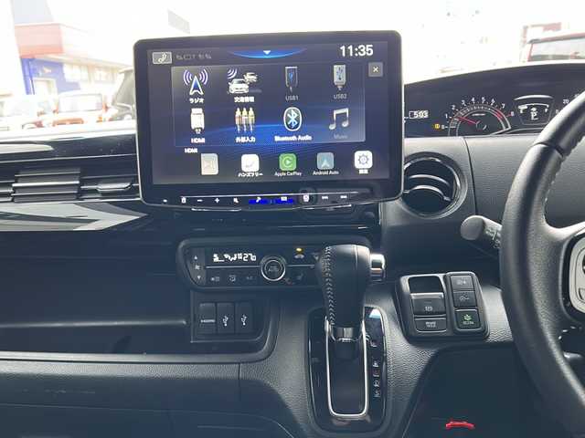 ホンダ Ｎ ＢＯＸ カスタム L ターボ 鳥取県 2023(令5)年 4.4万km クリスタルブラックパール スマートキー/ハーフレザーシート/両側パワースライド/デジタルインナーミラー/社外９インチディスプレイ/appleCARplay/HDMI/USB入力/バックカメラ/ドライブレコーダー/プリクラッシュ/レーンデパーチャー/アダクティブクルーズ/バックソナー/パドルシフト/イオンエアコン/オートライト/LEDヘッドライト/LEDフォグ/ETCユニット/保証書・取説