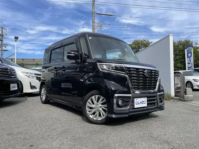 スズキ スペーシア カスタム GS 兵庫県 2019(平31)年 8.8万km ブルーイッシュブラックパール3 (株)IDOMが運営する【じしゃロン西宮店】の自社ローン専用車両になります。こちらは現金またはオートローンご利用時の価格です。自社ローンご希望の方は別途その旨お申付け下さい/＊ETC/＊バックカメラ/＊パワステ/＊パワーウィンドウ/＊アイドリングストップ/＊フルセグ/＊シートヒーター/＊片側パワスラ/＊横滑り防止装置/＊コーナーセンサー/＊レーンキープアシスト/＊オートライト/＊衝突被害軽減システム