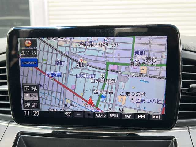 日産 エルグランド 250ハイウェイスターS 石川県 2019(令1)年 8.7万km ファントムブラック フローティング9インチナビ/フルセグTV/衝突軽減ブレーキ/アダプティブクルーズコントロール/両側パワースライドドア/純正ホイール積み込み/社外20インチアルミ/ETC/４WD/オットマン/LEDヘッドライト/バックカメラ
