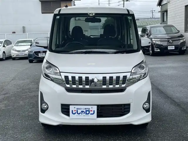 三菱 ｅＫスペース カスタムT 愛知県 2015(平27)年 7.1万km シルキーホワイト (株)IDOMが運営する【じしゃロン豊川店】の自社ローン専用車両になります。こちらは現金またはオートローンご利用時の価格です。自社ローンご希望の方は別途その旨お申付け下さい/社外ナビ/フルセグTV/両側パワースライドドア/バックモニター/ターボ/HIDヘッドランプ/オートライト/純正１５インチアルミホイール/後席サンシェード/革巻きステアリングホイール/オートエアコン/リアサーキュレーター/エンジンスイッチ/キーレスオペレーションシステム/SRSエアバック（運転席・助手席・サイド）