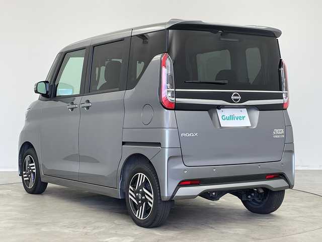日産 ルークス HWS Gターボ プロパイロットED 新潟県 2024(令6)年 0.3万km チタニウムグレーメタリック 4WD/プロパイロット/純正メモリナビ【MM321D-L】/　フルセグTV/Bluetooth/CD/DVD/USB/レーダークルーズコントロール/衝突被害軽減ブレーキ/レーンキープアシスト/前後コーナーセンサー/レザーシート/両側パワースライドドア/ドライブレコーダー/全周囲モニター/ビルトインETC/ステアリングヒーター/LEDヘッドライト/オートライト/アイドリングストップ/横滑り防止装置/レザーステアリング/ステアリングスイッチ/禁煙車