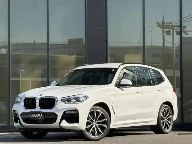 ＢＭＷ Ｘ３ xDrive20d Mスポーツ 石川県 2018(平30)年 4.8万km 白 ハイラインパッケージ/イノベーションパッケージ/黒革シート/純正ナビ/フルセグTV/全方位カメラ/ETC/アダプティブクルーズコントロール/ブラインドスポットモニター/置くだけ充電/全席シートヒーター/パワーシート（D+N席）/シートメモリー/パワーバックドア/ルーフレール/アンチロック・ブレーキ・システム/衝突被害軽減システム/横滑り防止装置/前後コーナーセンサー/レーンキープアシスト/盗難防止装置/ダウンヒルアシストコントロール/パーキングアシスト/アイドリングストップ/純正アルミホイール/スマートキー