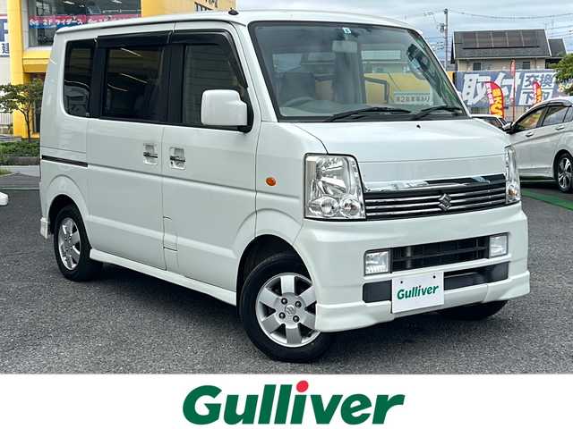 スズキ エブリィ ワゴン PZターボ 茨城県 2007(平19)年 8.7万km パールホワイト 社外ストラーダSDナビ/　（CD/DVD/フルセグ）/ターボ/ETC/片側パワースライドドア/前席パワーシート/純正フロアマット/フォグランプ/ドアバイザー/取扱説明書/スペアキー1本/スタットレス社外ホイール4本セットあり