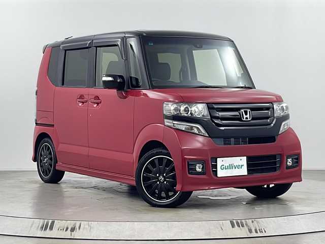 ホンダ Ｎ ＢＯＸ カスタム G ターボSSパッケージ 埼玉県 2017(平29)年 3.5万km 赤／黒 純正ナビ　VXM-174VFi/(Bluetooth/USB/CD/DVD/AM/FM)/地デジフルセグ/バックカメラ/ETC/クルーズコントロール/パドルシフト/運転席・助手席シートヒーター/車速連動バリアブル間欠ワイパー/あんしんパッケージ/・低速域衝突軽減ブレーキ/・誤発進抑制機能/・サイド・カーテンエアバッグ/360°スーパーUV・IRカットパッケージ/LEDフォグライト＋LEDポジションランプ＋フォグライトガーニッシュ/ロールサンシェード/両側パワースライドドア/プッシュスタート/ステアリングリモコン/ウィンカーミラー/純正フロアマット/純正ドアバイザー/純正15インチアルミホイール