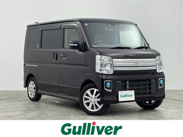 スズキ エブリィ ワゴン PZターボ スペシャル 群馬県 2022(令4)年 3.2万km ムーンライトバイオレットPM デュアルブレーキサポート 社外ナビ フルセグTV バックカメラ オートエアコン D席シートヒーター プッシュスタート 両側パワースライドドア オートステップ ミラー型ドラレコ LED ETC 禁煙車