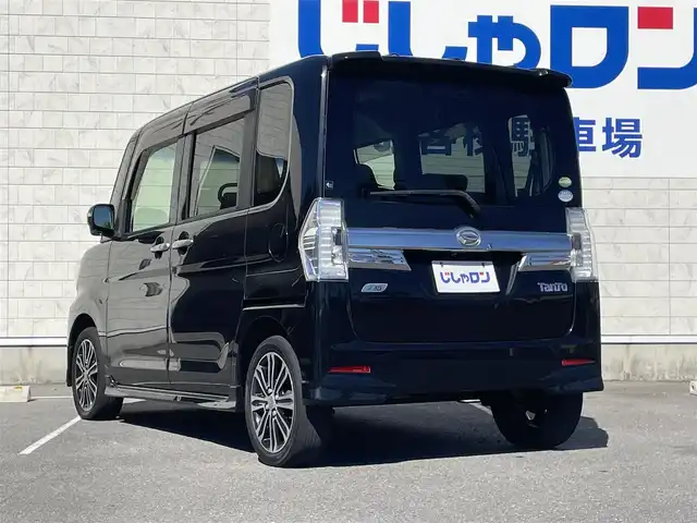 ダイハツ タント カスタム RS トップED SA 長崎県 2014(平26)年 9.6万km ブラックマイカメタリック (株)IDOMが運営する【じしゃロン長崎店】の自社ローン専用車両になりますこちらは現金またはオートローンご利用時の価格です。自社ローンご希望の方は別途その旨お申付け下さい/ナビ　/バックカメラ　/両側パワースライドドア　/ハーフレザーシート　/ＬＥＤヘッドライト　/オートライト　/フォグランプ　/電格ミラー　/衝突被害軽減ブレーキ　/Ｂｌｕｅｔｏｏｔｈ　/フルセグ