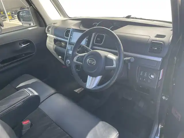 ダイハツ タント カスタム RS トップED SA 長崎県 2014(平26)年 9.6万km ブラックマイカメタリック (株)IDOMが運営する【じしゃロン長崎店】の自社ローン専用車両になりますこちらは現金またはオートローンご利用時の価格です。自社ローンご希望の方は別途その旨お申付け下さい/ナビ　/バックカメラ　/両側パワースライドドア　/ハーフレザーシート　/ＬＥＤヘッドライト　/オートライト　/フォグランプ　/電格ミラー　/衝突被害軽減ブレーキ　/Ｂｌｕｅｔｏｏｔｈ　/フルセグ