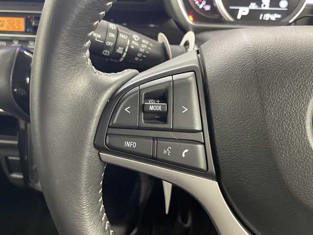マツダ フレアワゴン カスタムスタイル ハイブリッド XS 長崎県 2022(令4)年 1.2万km ピュアホワイトP ワンオーナー/禁煙車/社外ナビ（CN-RZ875）/CD/DVD/地デジテレビ/Bluetooth/アラウンドビューモニター/ドライブレコーダー/コーナーセンサー/衝突軽減システム/レーンキープアシスト/クルーズコントロール/ステアリングスイッチ/オートライト/LEDヘッドランプ/運転席側シートヒーター/ハーフレザーシート/取説/保証書