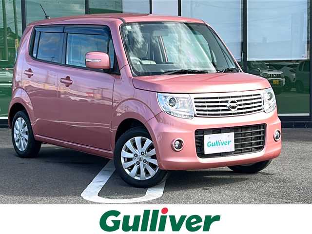 日産 モコ ドルチェX 岐阜県 2015(平27)年 5.2万km モコピーチ 登録時走行距離51919km/純正ＳＤナビ/フルセグＴＶ/ドルチェ専用シート/純正フロアマット/純正アルミホイール/ベンチシート/フルフラットシート/オートエアコン/プッシュスタート/スマートキー/ドアバイザー/ＵＳＢ/ABS/横滑り防止装置/レーンキープアシスト/盗難防止装置/オートライト/LEDヘッドライト/エアバッグ
