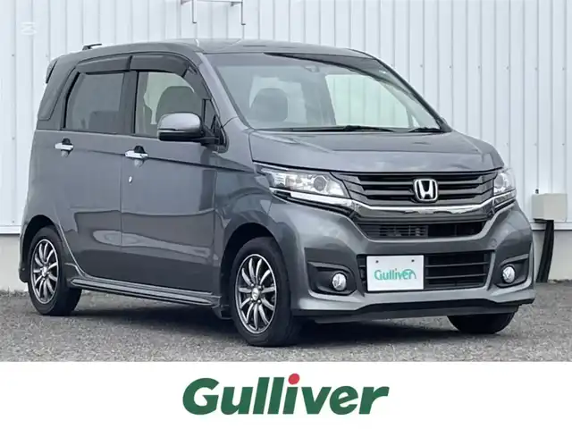 ホンダ Ｎ ＷＧＮ カスタム G Lパッケージ 熊本県 2015(平27)年 5.4万km ポリッシュドメタルメタリック 社外ナビ　BT/CD/DVD/SD/AM/FM/・フルセグ/・バックカメラ/シティブレーキシステム/横滑り抑制機能/エマージェンシーストップシグナル/後席シートベルト締め忘れ防止装置/クルーズコントロール/ETC/前方ドラレコ/革巻きステアリング/ステアリングスイッチ/プッシュスタート/・スマートキー/純正AW/純正フロアマット/純正ドアバイザー/電動格納ミラー/・ミラーウィンカー/ECONスイッチ