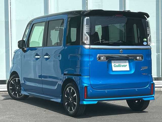 スズキ スペーシア カスタム HYBRID XS 神奈川県 2020(令2)年 3.7万km ブリスクブルーメタリック/ブラック2トーンルーフ 純正ナビ（CN-RZ853)/フルセグ/Bluetooth/CD/DVD/USB/両側パワースライドア　/ヘッドアップディスプレイ　/シートヒーター　/コーナーセンサー　/ＥＴＣ　/ドライブレコーダー　/ＬＥＤヘッドライト　/オートライト　/オートマチックハイビーム　/純正AW/純正フロアマット/スマートキー/プッシュスタート/ABS/横滑り防止装置/レーンキープアシスト/保証書/取扱説明書