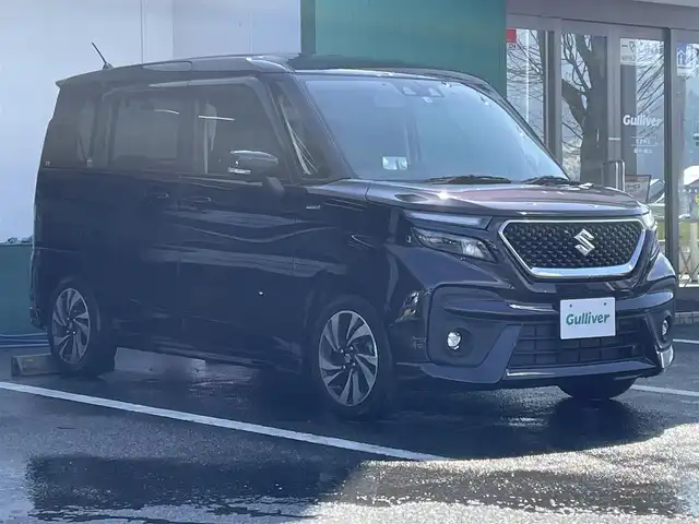 スズキ ソリオ バンディット HV MV 京都府 2022(令4)年 5.2万km グリッターバイオレットパール ・ワンオーナー/・純正メモリナビ/・フルセグTV　BT/・全方位カメラ/・バックカメラ/・両側パワースライドドア/・レーダークルコン/・ビルトインETC/・リアコーナーセンサー/・ヘッドアップディスプレイ/・オートライト/・レーンキープアシスト/・ウインカーミラー