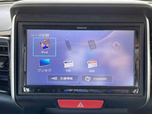 ホンダ Ｎ ＢＯＸ カスタム G Lパッケージ 神奈川県 2016(平28)年 2.8万km スマートブラック KENWOODナビ【ipod/USB/DVD/SD/ワンセグTV/FM/AM】/バックカメラ/両側パワースライドドア/ステアリングスイッチ/ビルトインETC/フルオートエアコン/ISOFIX/Aller Cleanシート/横滑り防止装置/盗難防止装置/電動格納ウィンカーミラー/後席サンシェード/社外フロアマット/社外ドアバイザー/プッシュスタート/スマートキー/スペアキー×1/取扱説明書/保証書