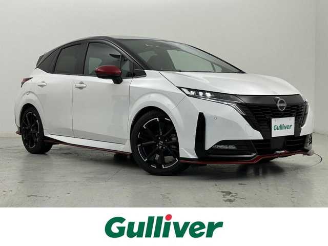 日産 オーラ ニスモ 宮城県 2022(令4)年 4.1万km ピュアホワイトパール / スーパーブラック 2トーン 禁煙車/プロパイロット/エマージェンシーブレーキ/ブラインドスポットモニター/アラウンドビューモニター/レーンキープアシスト/オートハイビームアシスト/デジタルインナーミラー/メーカーOPナビ/・フルセグTV/・BT.USB/ハーフレザーシート/・前席シートヒーター/ステアリングヒーター/ステアリングスイッチ/ビルトインETC/LEDヘッドライト/LEDフォグランプ/ドライブレコーダー/プッシュスタート/純正フロアマット/純正17インチAW