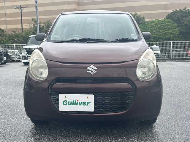 スズキ アルト F 沖縄県 2012(平24)年 5.3万km マルーンブラウンパール 社外ナビ　/（ＡＭ／ＦＭ／ＣＤ）　/ワンセグＴＶ　/純正フロアマット　/ＥＴＣ　/オートエアコン　/ハロゲンヘッドライト　/ベンチシート　/ＵＳＢ入力端子