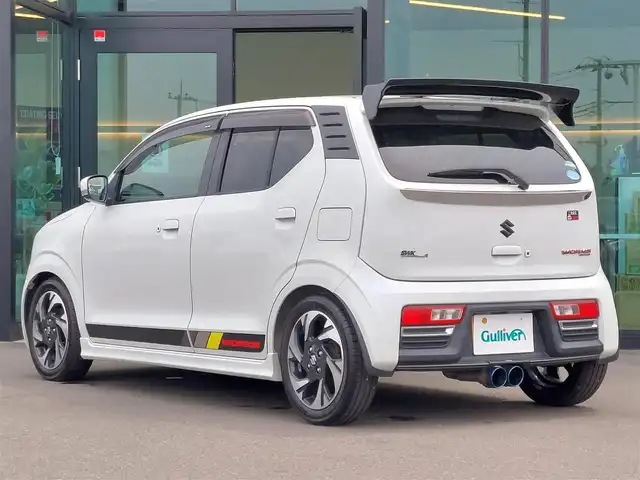 スズキ アルト ワークス 東京都 2019(令1)年 1.6万km ピュアホワイトP 5速MT/SWKコンプリートカーSTAGE3/RRPハイパフォーマンスリアウィング/HKSマフラー/純正レカロシート/ローダウン/社外メモリナビ/スマートキー/オートライト/純正15インチAW