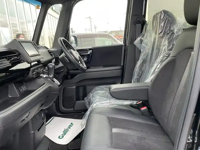 ホンダ Ｎ ＢＯＸ カスタム L ターボ 石川県 2023(令5)年 1.3万km 黒 4WD/純正メモリーナビ/純正CD/DVD/フルセグTV/バックカメラ/LEDヘッドライト/ETC/両側パワースライドドア/スマートキー/プッシュスタート/電動ミラー/ホンダセンシング/レーダークルーズ/オートライト/シートヒーター/ハーフレザーシート/純正アルミホイール