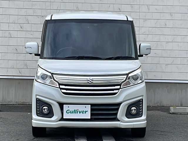 スズキ スペーシア カスタム XS 山形県 2016(平28)年 8.5万km クリスタルホワイトP 純正ナビ(CD.BT.AUX.USB)/全方位カメラ/フルセグ/両側パワースライドドア/シートヒーター/キセノンライト/プッシュスタート/スマートキーｘ２