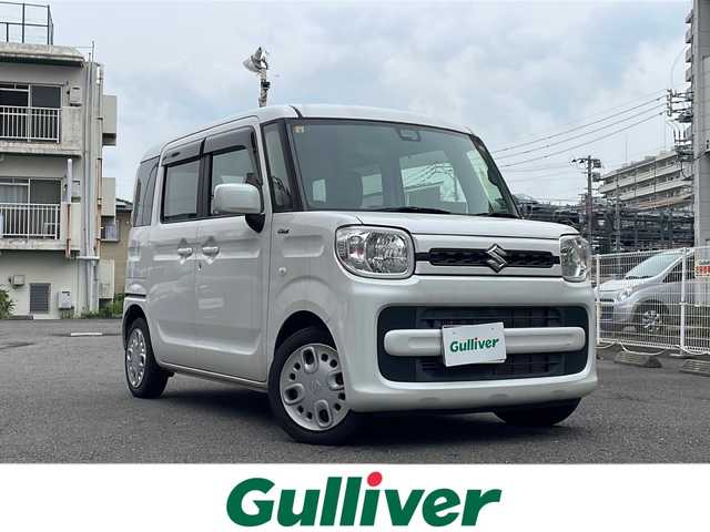 スズキ スペーシア HYBRID G 宮崎県 2018(平30)年 1.2万km ピュアホワイトP ワンオーナー/プッシュスタート/コーナーセンサー後ろのみ/オートライト/オートハイビーム/パワーウィンドウ/パワーステアリング/アイドリングストップ/衝突軽減システム/レーンキープアシスト/横滑り防止/純正フロアマット