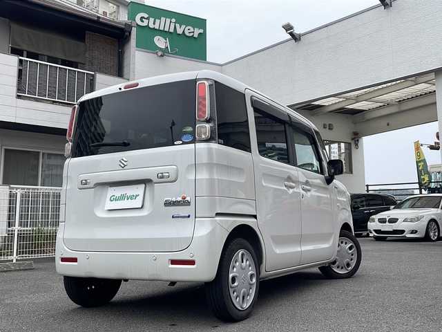スズキ スペーシア HYBRID G 宮崎県 2018(平30)年 1.2万km ピュアホワイトP ワンオーナー/プッシュスタート/コーナーセンサー後ろのみ/オートライト/オートハイビーム/パワーウィンドウ/パワーステアリング/アイドリングストップ/衝突軽減システム/レーンキープアシスト/横滑り防止/純正フロアマット