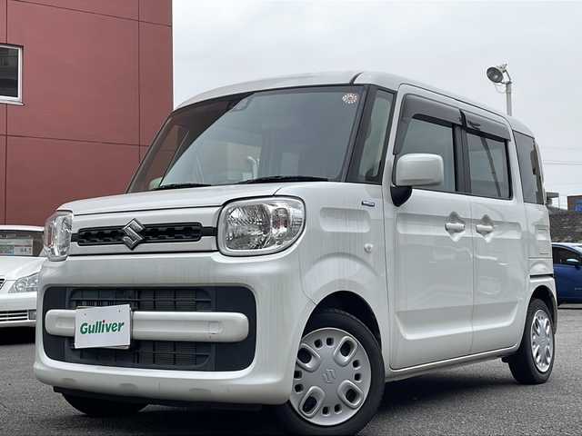 スズキ スペーシア HYBRID G 宮崎県 2018(平30)年 1.2万km ピュアホワイトP ワンオーナー/プッシュスタート/コーナーセンサー後ろのみ/オートライト/オートハイビーム/パワーウィンドウ/パワーステアリング/アイドリングストップ/衝突軽減システム/レーンキープアシスト/横滑り防止/純正フロアマット