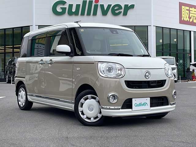 ダイハツ ムーヴ キャンバス G メイクアッフ SA Ⅱ 長野県 2016(平28)年 4.4万km パールホワイトⅢ/ナチュラルベージュマイカメタリック 2トーン 禁煙車/4WD/純正8インチナビ/【NSZN-X67D】/（CD/DVD/フルセグTV/Bluetooth/HDMI）/スマートアシスト２/・衝突回避支援ブレーキ/・衝突警報機能/・車線逸脱警報機能/・誤発進抑制制御機能/・先行車発進お知らせ機能/全周囲カメラ/バックカメラ/ETC/両側パワースライドドア/ステアリングスイッチ/アイドリングストップ/ベンチシート/LEDヘッドライト/純正ドラレコ/フォグランプ/オートライト/スマートキー/Pスタート/電動格納ミラー/純正フロアマット/ドアバイザー