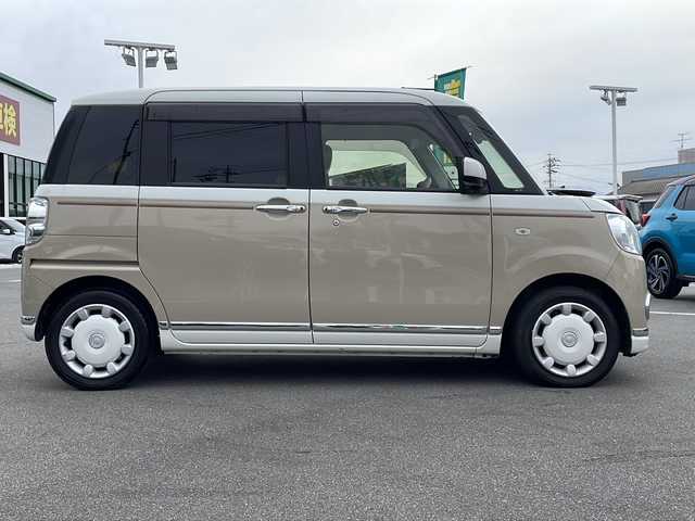 ダイハツ ムーヴ キャンバス G メイクアッフ SA Ⅱ 長野県 2016(平28)年 4.4万km パールホワイトⅢ/ナチュラルベージュマイカメタリック 2トーン 禁煙車/4WD/純正8インチナビ/【NSZN-X67D】/（CD/DVD/フルセグTV/Bluetooth/HDMI）/スマートアシスト２/・衝突回避支援ブレーキ/・衝突警報機能/・車線逸脱警報機能/・誤発進抑制制御機能/・先行車発進お知らせ機能/全周囲カメラ/バックカメラ/ETC/両側パワースライドドア/ステアリングスイッチ/アイドリングストップ/ベンチシート/LEDヘッドライト/純正ドラレコ/フォグランプ/オートライト/スマートキー/Pスタート/電動格納ミラー/純正フロアマット/ドアバイザー