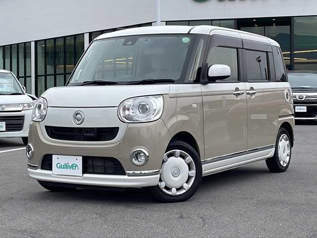 ダイハツ ムーヴ キャンバス G メイクアッフ SA Ⅱ 長野県 2016(平28)年 4.4万km パールホワイトⅢ/ナチュラルベージュマイカメタリック 2トーン 禁煙車/4WD/純正8インチナビ/【NSZN-X67D】/（CD/DVD/フルセグTV/Bluetooth/HDMI）/スマートアシスト２/・衝突回避支援ブレーキ/・衝突警報機能/・車線逸脱警報機能/・誤発進抑制制御機能/・先行車発進お知らせ機能/全周囲カメラ/バックカメラ/ETC/両側パワースライドドア/ステアリングスイッチ/アイドリングストップ/ベンチシート/LEDヘッドライト/純正ドラレコ/フォグランプ/オートライト/スマートキー/Pスタート/電動格納ミラー/純正フロアマット/ドアバイザー